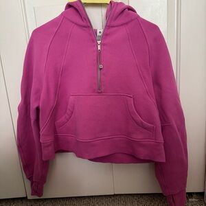 Lululemon Cropped Half-Zip Scuba Hoodie - Pow Pink XS/S